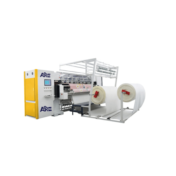 High speed shuttle quilting machine
