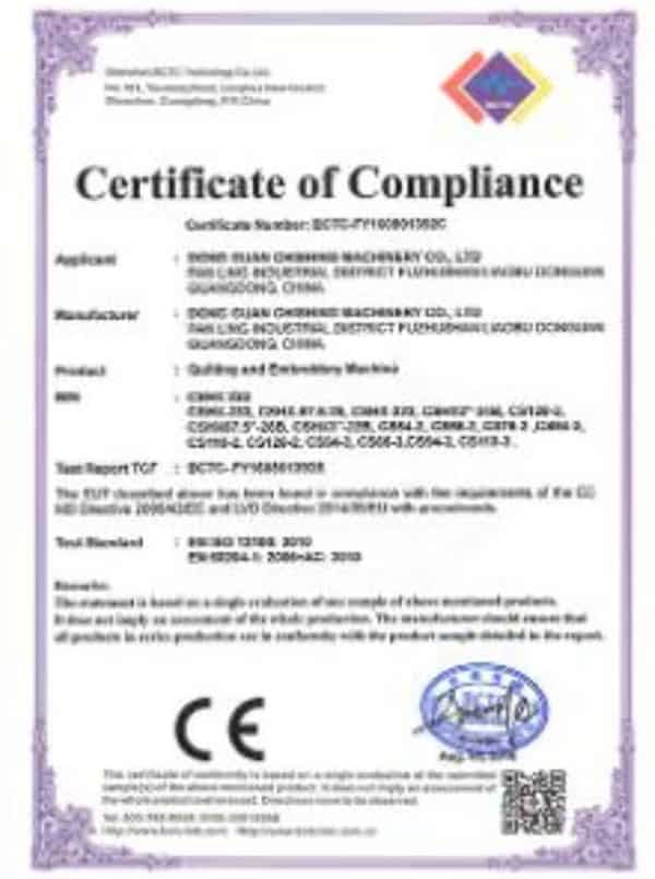 certifiaction of compliance